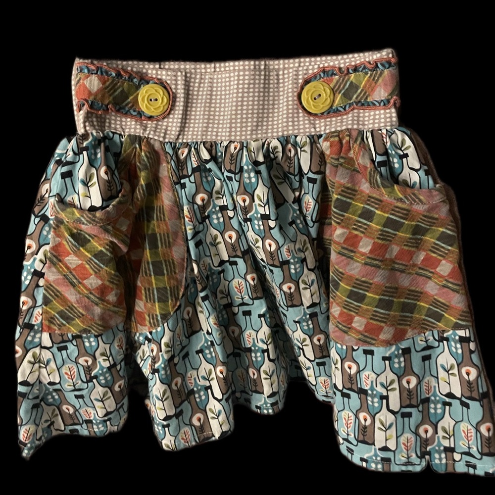 Matilda Jane Blue and Orange Patterned Skirt